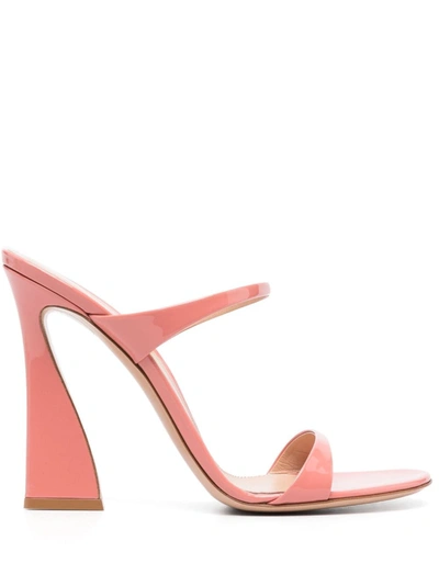Gianvito Rossi Aura Patent Leather Mules In Pink