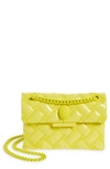 Kurt Geiger Mini Kensington Drench Crossbody Bag In Yellow