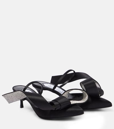 Area X Sergio Rossi Marquise Crystal-embellished Sandals In 1000 Nero
