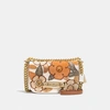 Coach Swagger Shoulder Bag 20 With Patchwork Tea Rose And Snakeskin Detail In Chalk Multi/light Gold