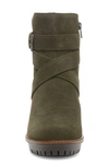 Naturalizer Lyra Crisscross Strap Bootie In Green Suede