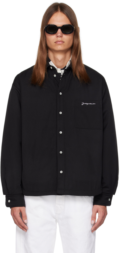 Jacquemus Boulanger Puffed Overshirt In Black