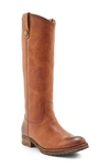 Frye Melissa Leather Tall Riding Boots In Cognac Leather