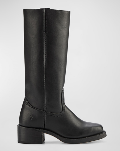 Frye Campus Tall Leather Riding Boots In Black