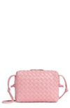 Bottega Veneta Loop Small Intrecciato Napa Shoulder Bag In Pink