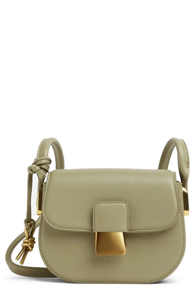 Bottega Veneta Desiree Mini Saddle Crossbody Bag In 2929 Travertine-m