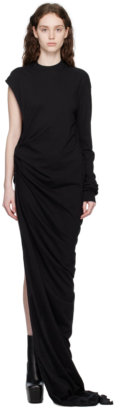 Rick Owens Drkshdw Long Cotton Dress In 09 Black