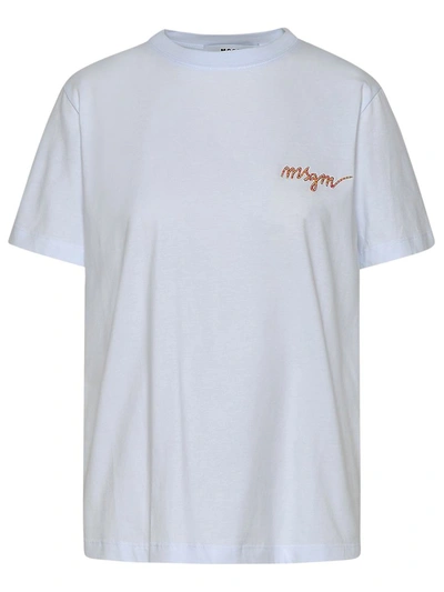 Msgm T-shirt In Cotone Bianca In White