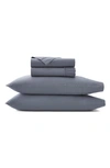 Boll & Branch Percale Hemmed Sheet Set, Queen In Mineral