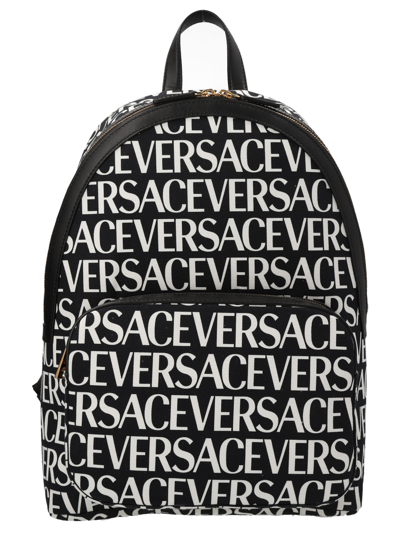 Versace Backpack In White/black