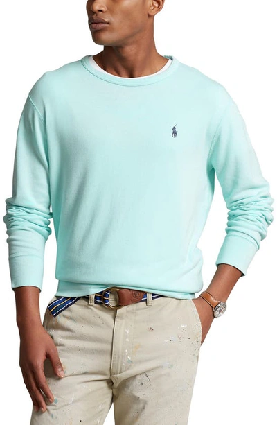 Polo Ralph Lauren Classic Fit Terry Crewneck Sweatshirt In Island Aqua