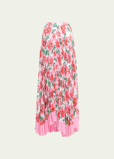 Alice And Olivia Women's Katz Floral Pleated Handkerchief Skirt In High Tea Floral