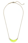 Alexis Bittar Women's Essentials 14k Gold-plated &lucite Acrylic Glass Crescent Necklace In Neon Yellow