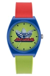 Adidas Originals Adidas Project Two Grfx Resin Strap Watch, 38mm In Red Green
