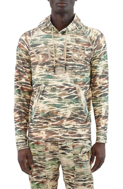Prps Drift Appliqué Tie Dye Cotton Graphic Hoodie In Camouflage