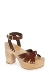Loeffler Randall Women's Abbie 120mm Leather Knot Clogs In Brown