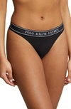 Polo Ralph Lauren Women's Polo Essentials Thong In Onyx