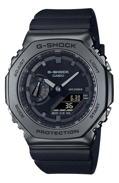 G-shock Men's Stainless Steel Analog Digital Resin Strap Watch In Black