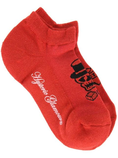 Hysteric Glamour Printed Socks In Red
