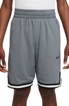 Nike Dri-fit Dna Big Kids' (boys') Basketball Shorts In Grey