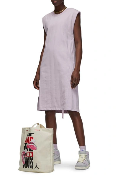 Jordan Side Cinch Tank Dress In Purple