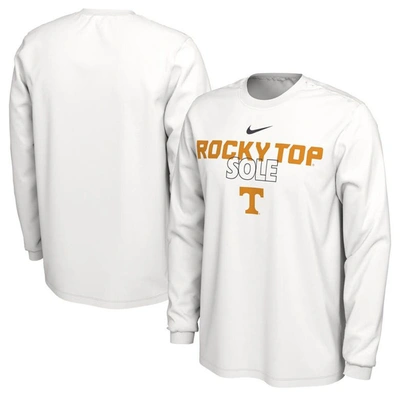 Nike White Tennessee Volunteers 2023 On Court Bench Long Sleeve T-shirt