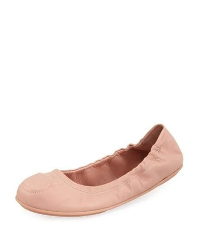 Ferragamo Vignola" Gancio-quilted Ballet Flat" In Bon Bon Pink