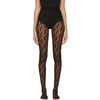 Fendi Double F Logo Tights In Black
