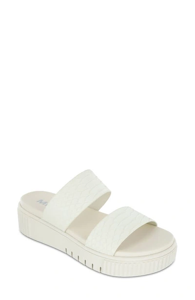 Mia Lexi Platform Slide Sandal In Ivory