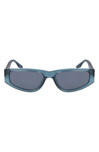 Converse Fluidity 56mm Rectangular Sunglasses In Crystal Deep Sleep
