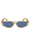 Converse Fluidity 56mm Rectangular Sunglasses In Crystal Burnt Honey