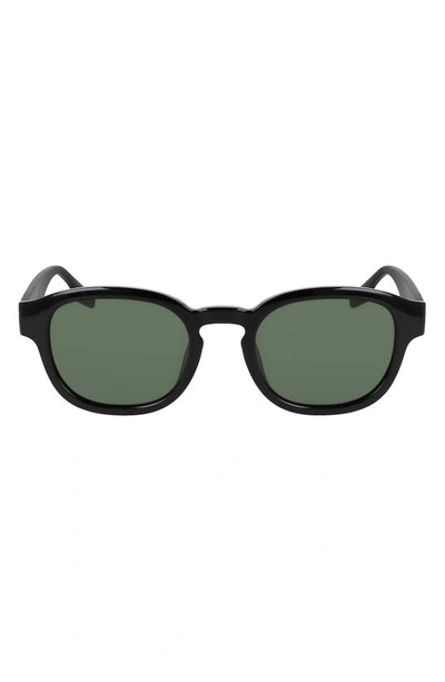 Converse Fluidity 50mm Round Sunglasses In Black