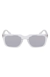 Converse Fluidity 52mm Rectangular Sunglasses In Crystal Clear