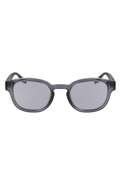 Converse Fluidity 50mm Round Sunglasses In Crystal Cyber Grey