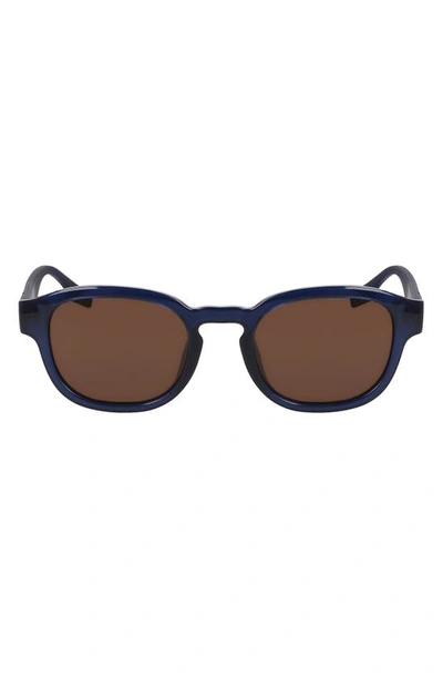 Converse Fluidity 50mm Round Sunglasses In Crystal  Navy