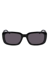 Converse Fluidity 54mm Rectangular Sunglasses In Black