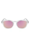 Converse Fluidity 50mm Round Sunglasses In Crystal Clear