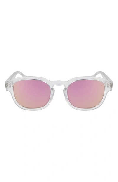 Converse Fluidity 50mm Round Sunglasses In Crystal Clear