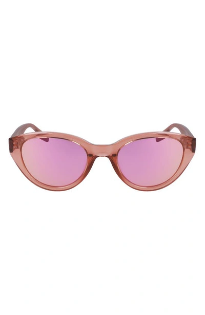 Converse Fluidity 52mm Cat Eye Sunglasses In Crystal Canyon Dusk