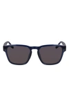 Converse Fluidity 53mm Square Sunglasses In Crystal  Navy