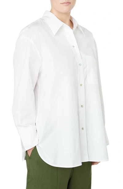 Vince Oversize Cotton Button-up Shirt In White
