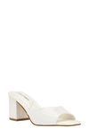 Calvin Klein Toven Slide Sandal In White Patent