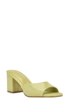 Calvin Klein Toven Slide Sandal In Light Green Patent