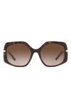 Michael Kors Cheyenne 56mm Gradient Geometric Sunglasses In Dk Tort