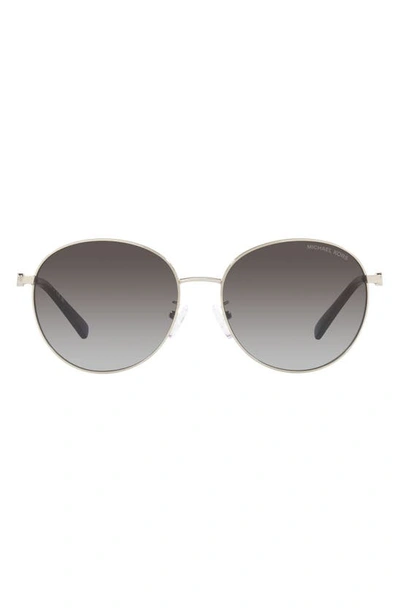 Michael Kors Alpine 57mm Round Sunglasses In Dark Grey