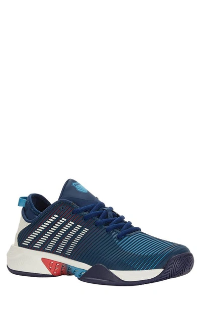 K-swiss Hypercourt Supreme Tennis Shoe In Blue / Blanc / Lollipop