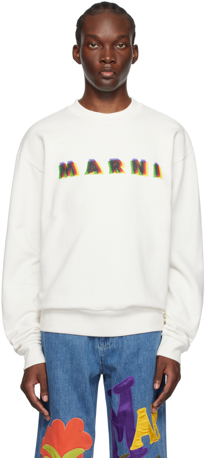 Marni Sweatshirt  In Cotton In White