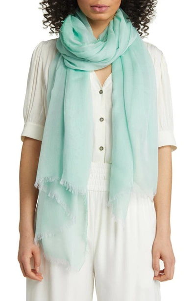 Nordstrom Modal & Silk Scarf In Green Katydid Combo
