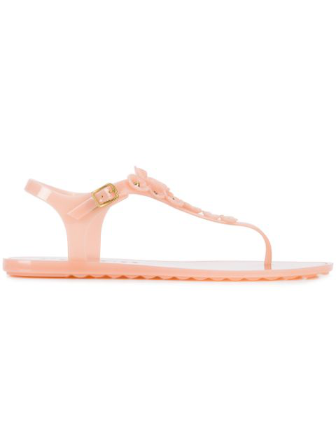 coach tea rose jelly sandals