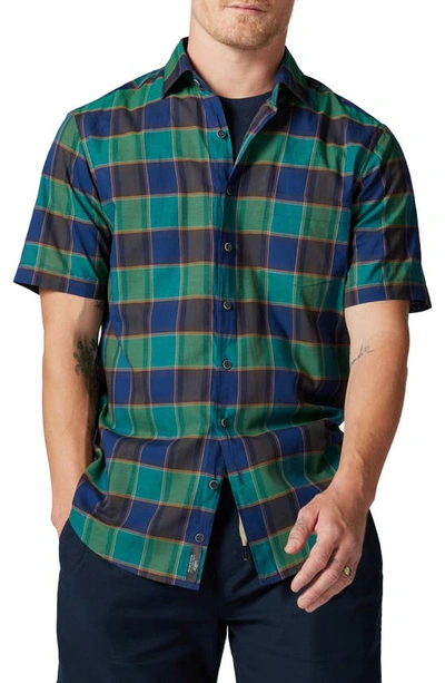 Rodd & Gunn Spring Grove Check Original Fit Short Sleeve Cotton Button-up Shirt In Dusk